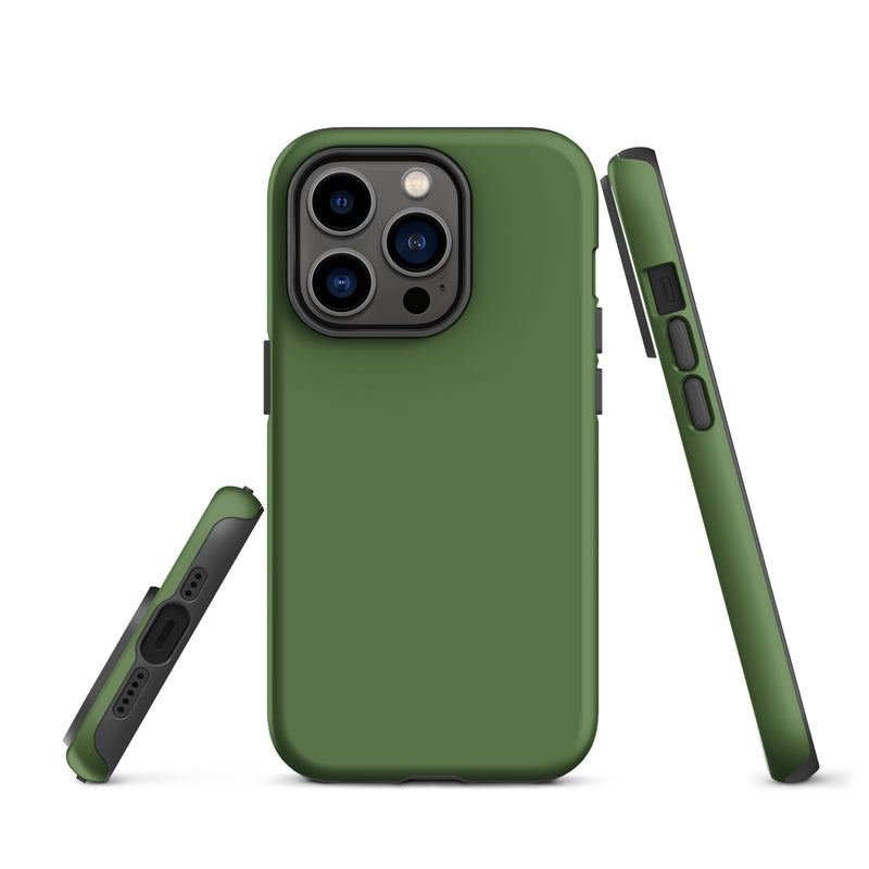 Load image into Gallery viewer, Fern Green iPhone Case Hardshell 3D Wrap Thermal Plain Color CREATIVETECH
