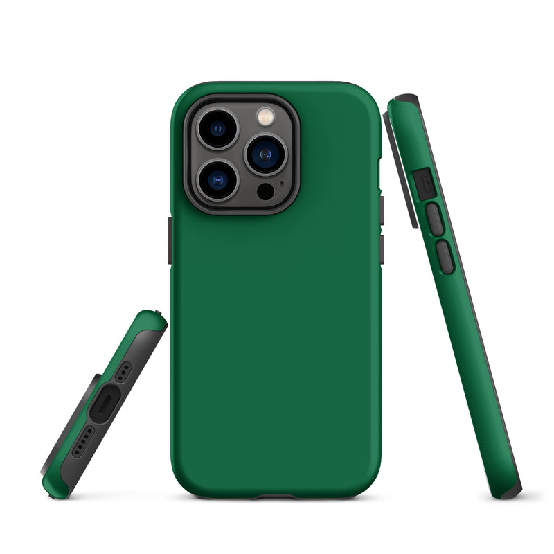 Load image into Gallery viewer, Emerald Green iPhone Case Hardshell 3D Wrap Thermal Plain Color CREATIVETECH