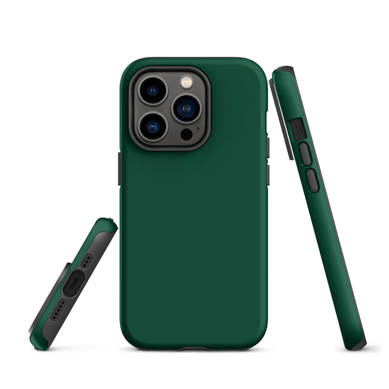 Load image into Gallery viewer, British Racing Green iPhone Case Hardshell 3D Wrap Thermal Plain Color CREATIVETECH
