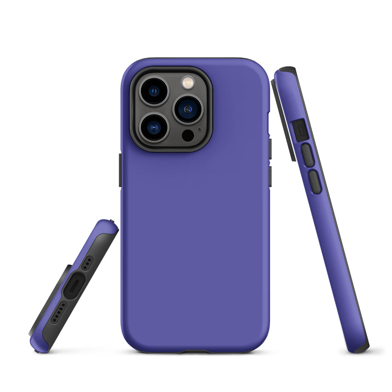 Load image into Gallery viewer, Medium Slate Purple Blue iPhone Case Hardshell 3D Wrap Thermal Plain Color CREATIVETECH