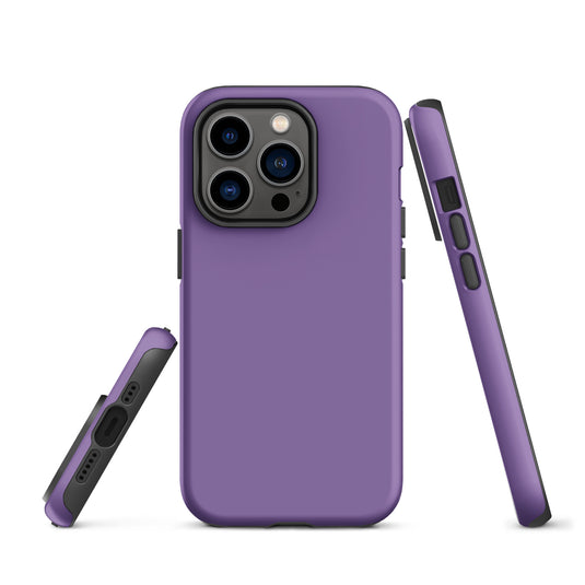 Ce Soir Violet iPhone Case Hardshell 3D Wrap Thermal Plain Color CREATIVETECH