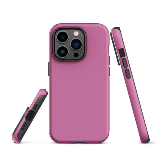 Hopbush Pink iPhone Case Hardshell 3D Wrap Thermal Plain Color CREATIVETECH