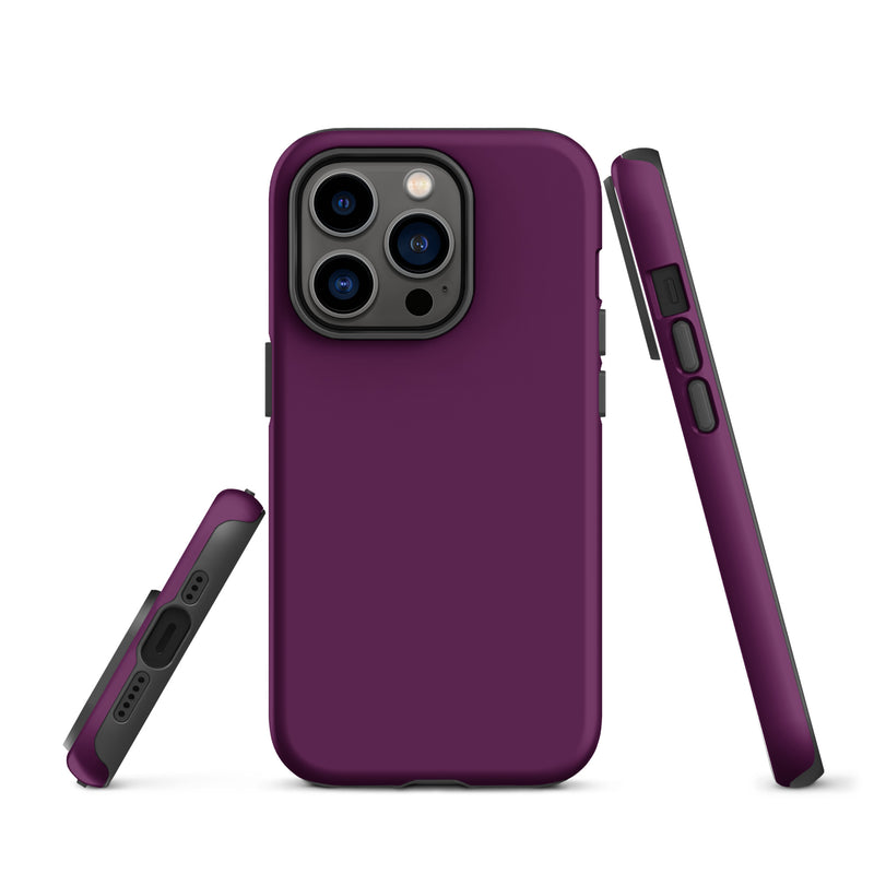 Load image into Gallery viewer, Tyrian Purple iPhone Case Hardshell 3D Wrap Thermal Plain Color CREATIVETECH
