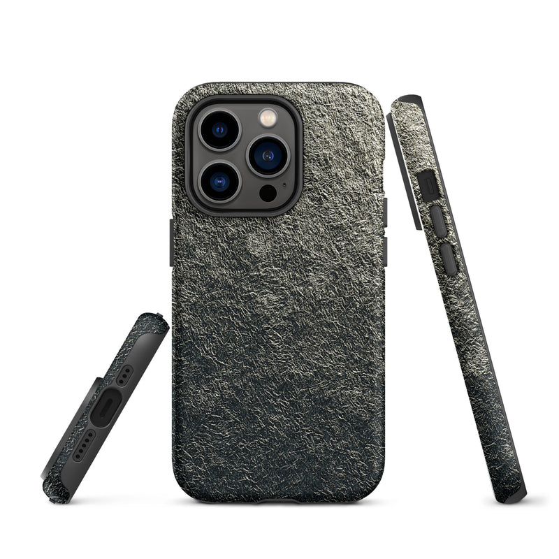 Load image into Gallery viewer, Old Golden Foil Metal iPhone Case Hardshell 3D Wrap Thermal Plain Color CREATIVETECH