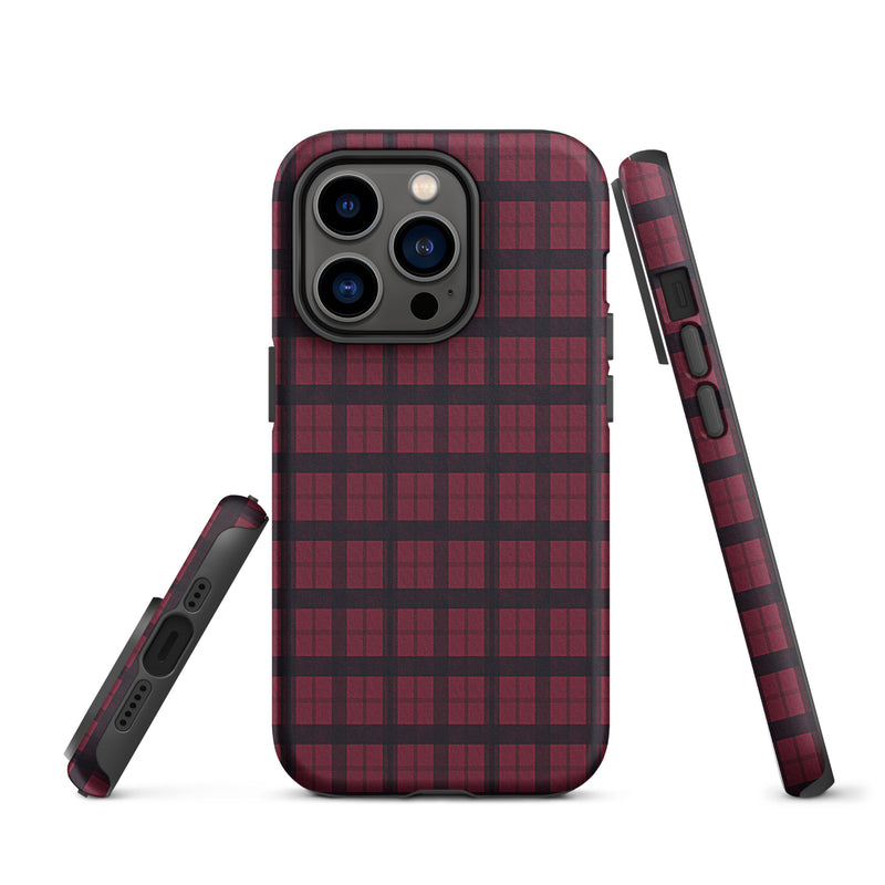 Load image into Gallery viewer, Black Red Burberry iPhone Case Hardshell 3D Wrap Thermal CREATIVETECH