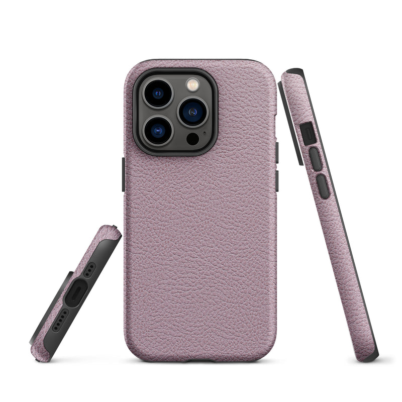 Load image into Gallery viewer, Ash Pink Leather iPhone Case Hardshell 3D Wrap Thermal CREATIVETECH