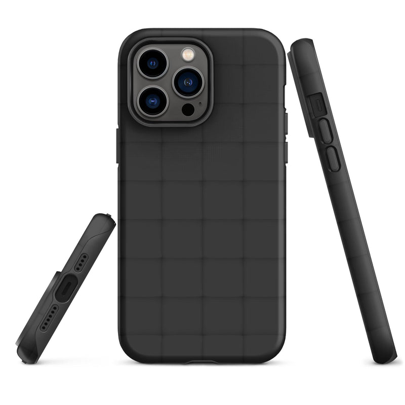 Load image into Gallery viewer, Squishy Black Cubic Colorful iPhone Case Double Layer Impact Resistant Tough 3D Wrap Matte or Glossy Finish CREATIVETECH