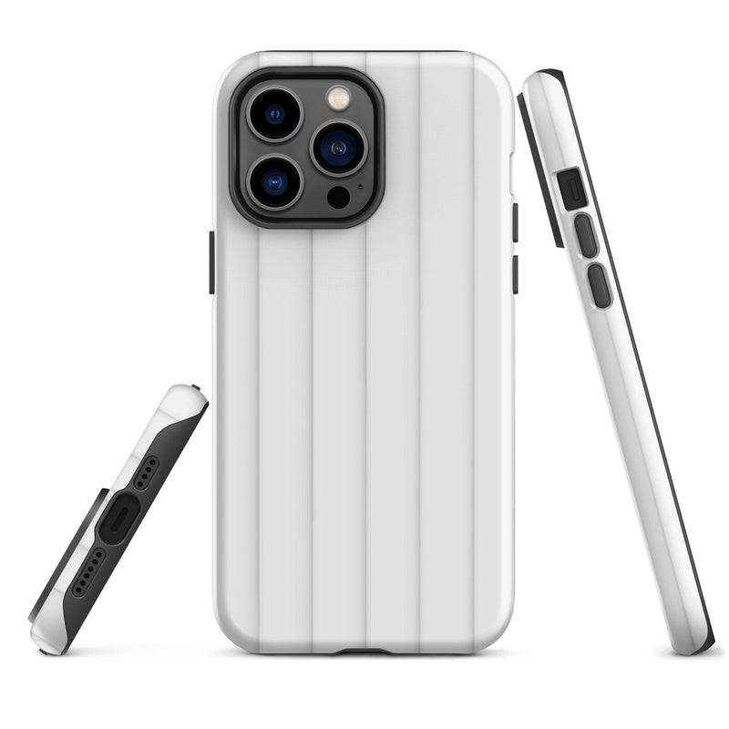 Load image into Gallery viewer, White Squishy Ribbed iPhone Case Double Layer Impact Resistant Tough 3D Wrap Matte or Glossy Finish CREATIVETECH