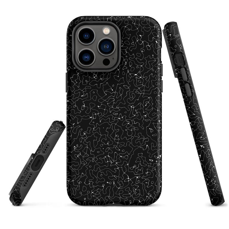 Load image into Gallery viewer, Black White Pattern Colorful Hardshell iPhone Case Double Layer Impact Resistant Tough 3D Wrap Matte or Glossy Finish CREATIVETECH