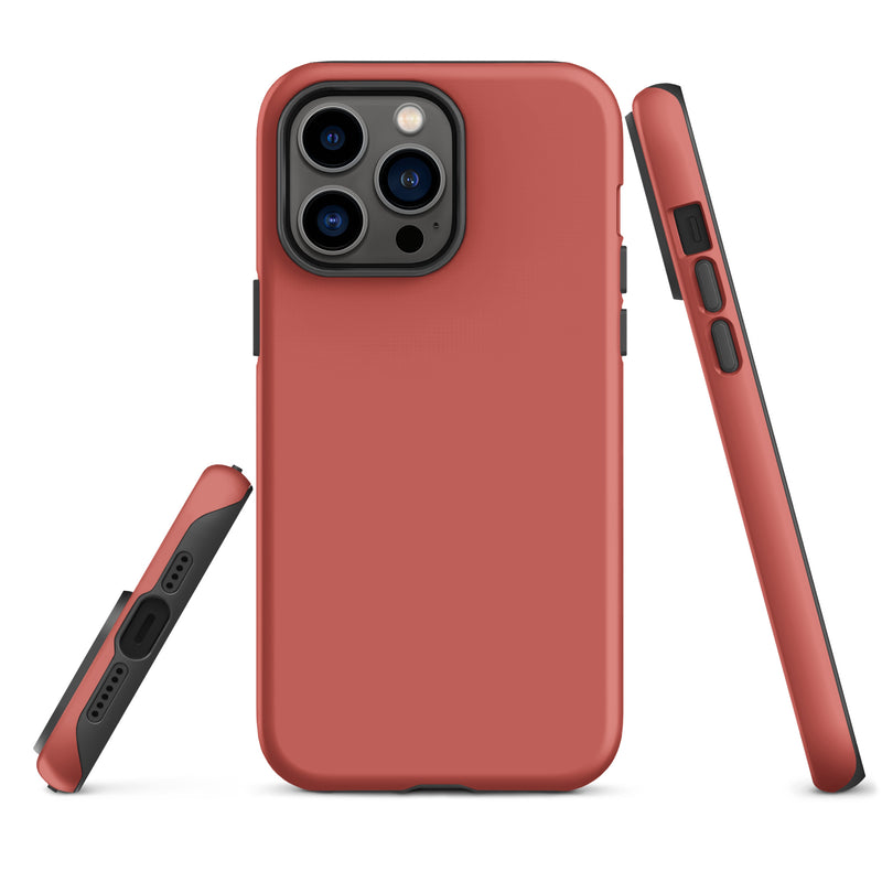 Load image into Gallery viewer, Sunglo Red iPhone Case Hardshell 3D Wrap Thermal Plain Color CREATIVETECH