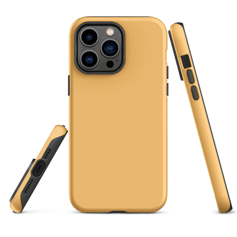 Load image into Gallery viewer, Chardonnay Yellow Orange iPhone Case Hardshell 3D Wrap Thermal Plain Color CREATIVETECH