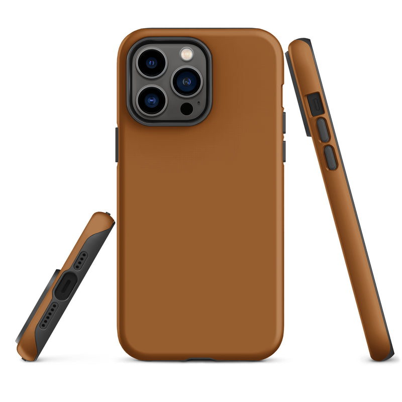 Load image into Gallery viewer, Rich Brown iPhone Case Hardshell 3D Wrap Thermal Plain Color CREATIVETECH
