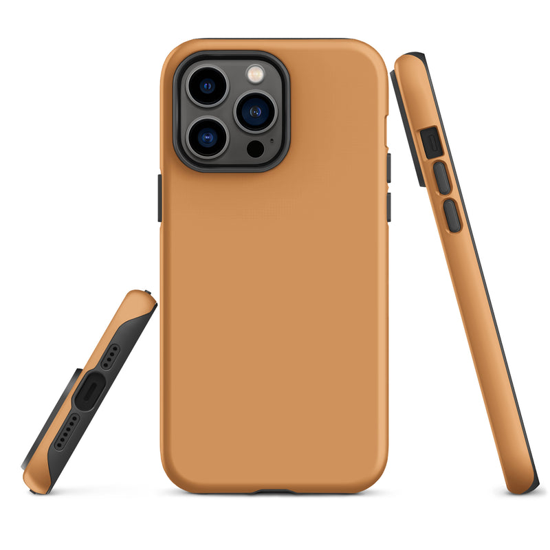 Load image into Gallery viewer, Classy Brown iPhone Case Hardshell 3D Wrap Thermal Plain Color CREATIVETECH