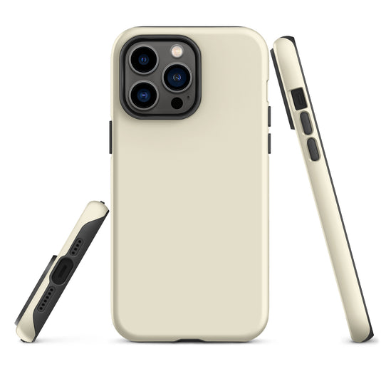 Apricot Yellow iPhone Case Hardshell 3D Wrap Thermal Plain Color CREATIVETECH