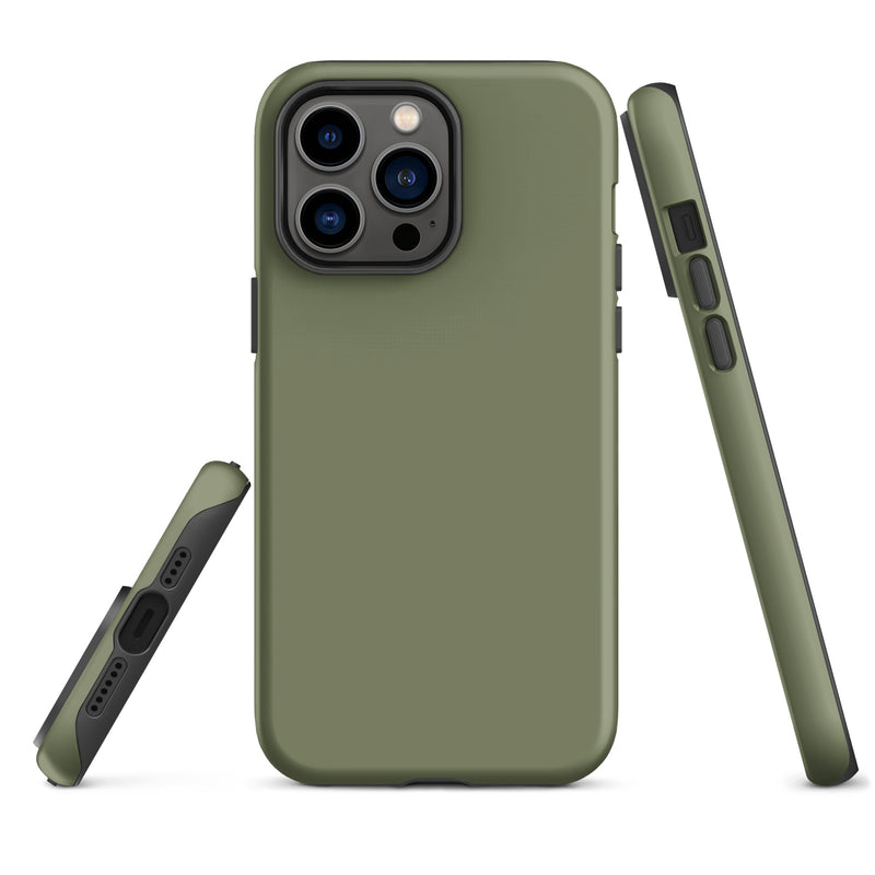 Load image into Gallery viewer, Finch Green iPhone Case Hardshell 3D Wrap Thermal Plain Color CREATIVETECH