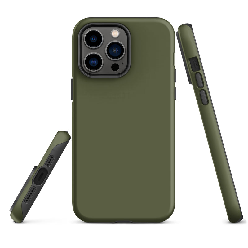 Load image into Gallery viewer, Saratoga Green iPhone Case Hardshell 3D Wrap Thermal Plain Color CREATIVETECH