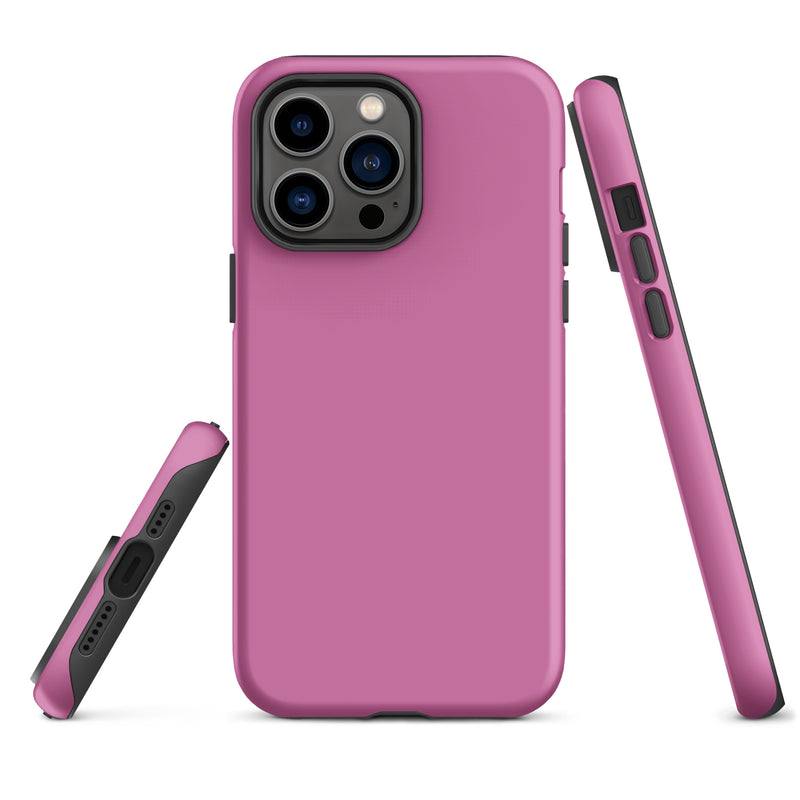 Load image into Gallery viewer, Hopbush Pink iPhone Case Hardshell 3D Wrap Thermal Plain Color CREATIVETECH
