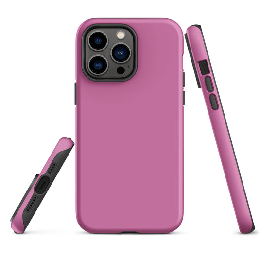 Hopbush Pink iPhone Case Hardshell 3D Wrap Thermal Plain Color CREATIVETECH