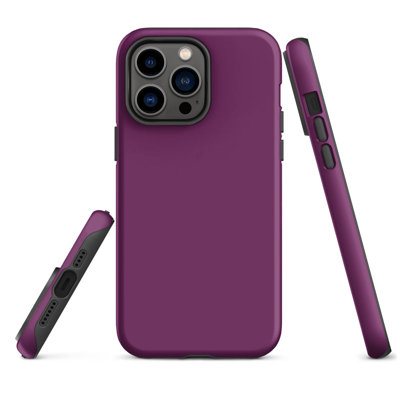 Load image into Gallery viewer, Palatinate Purple iPhone Case Hardshell 3D Wrap Thermal Plain Color CREATIVETECH