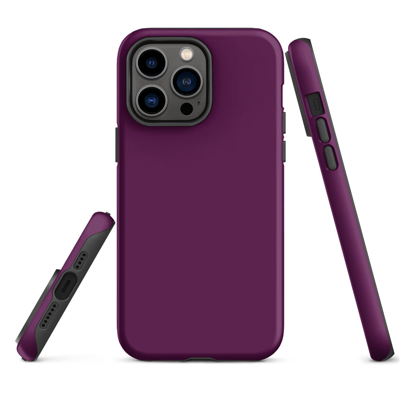 Load image into Gallery viewer, Tyrian Purple iPhone Case Hardshell 3D Wrap Thermal Plain Color CREATIVETECH