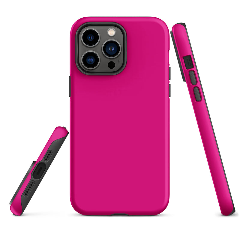 Load image into Gallery viewer, Medium Violet Red iPhone Case Hardshell 3D Wrap Thermal Plain Color CREATIVETECH
