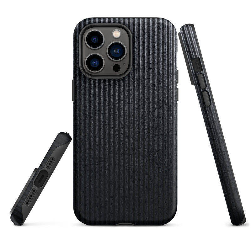 Load image into Gallery viewer, Carbon Fiber Striped iPhone Case Hardshell 3D Wrap Thermal Plain Color CREATIVETECH