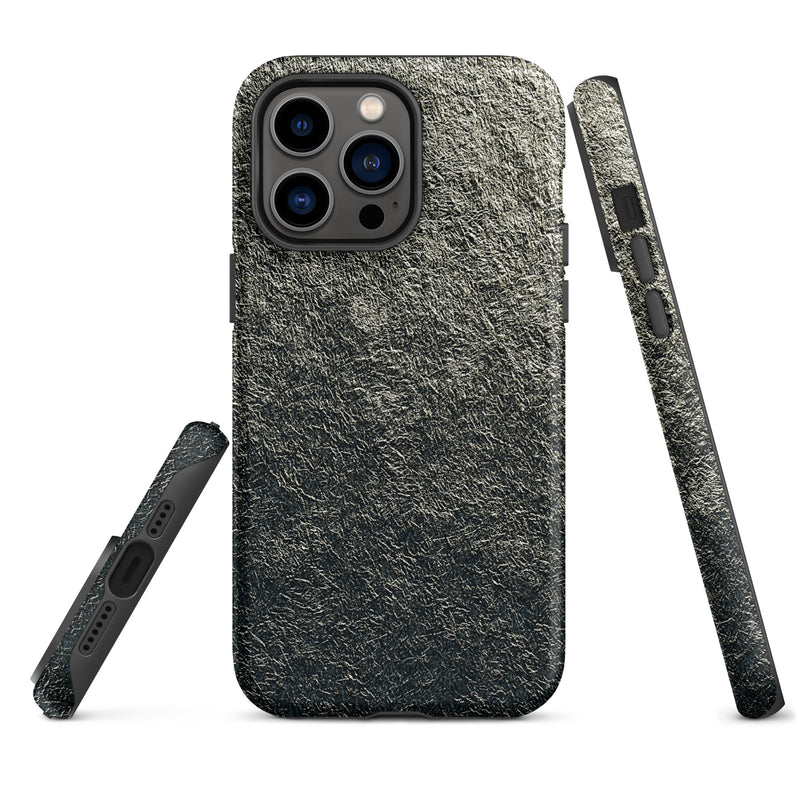 Load image into Gallery viewer, Old Golden Foil Metal iPhone Case Hardshell 3D Wrap Thermal Plain Color CREATIVETECH