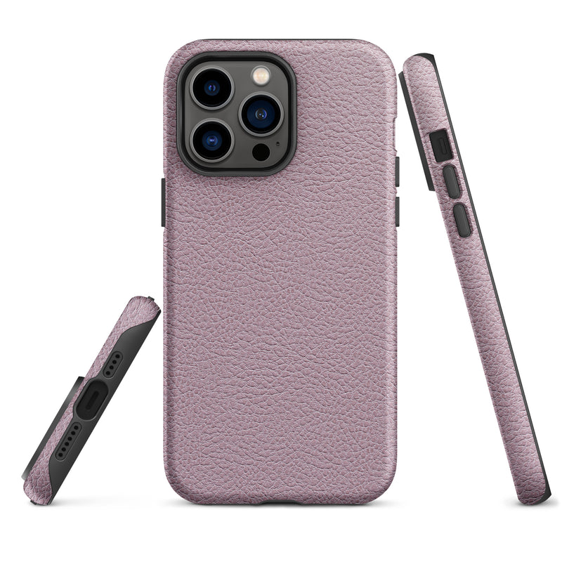 Load image into Gallery viewer, Ash Pink Leather iPhone Case Hardshell 3D Wrap Thermal CREATIVETECH