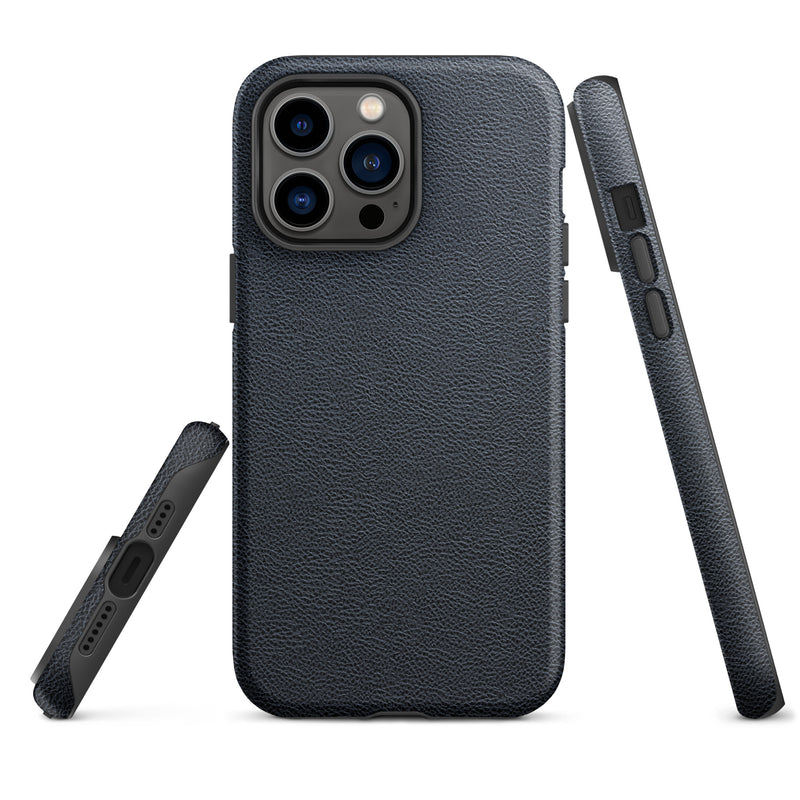 Load image into Gallery viewer, Black Leather iPhone Case Hardshell 3D Wrap Thermal CREATIVETECH
