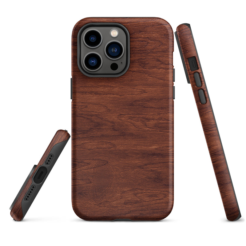 Load image into Gallery viewer, Brown Wood iPhone Case Hardshell 3D Wrap Thermal CREATIVETECH