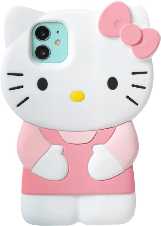 Cat Case 3D Cartoon Animal Cover,Kids Girls Animated Cool Fun Cute Kawaii Soft Funny Unique Character Cases (Pink/Rose,iPhone 11) AMAZON
