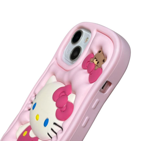 Cartoon Silicone Case Cute Funny Kawaii Kitty Cat Animal Character Phone Case 3D Cover Phone Case for Kids Girls and Women AMAZON