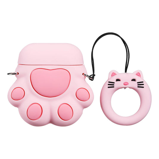 Airpods 1&2 Case,Silicone 3D Cute Animal Paw Fun Cartoon Character Airpod Cover,Kawaii Funny Fashion Design Skin,Shockproof Cases for Teens Girls Boys Air pods(Pink Cat Claw) AMAZON