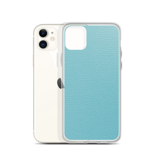 Mint Green Leather iPhone Clear Thin Case CREATIVETECH