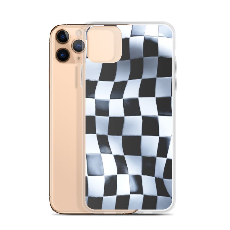 Load image into Gallery viewer, Chess Board Black White iPhone Clear Thin Case CREATIVETECH
