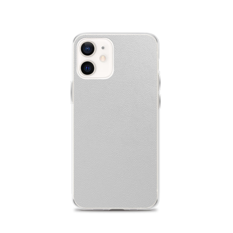 Load image into Gallery viewer, White Leather iPhone Clear Thin Case CREATIVETECH
