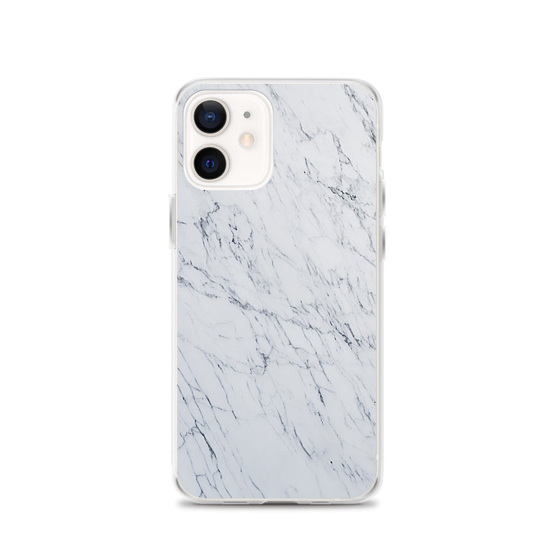 Load image into Gallery viewer, White Marble Stone iPhone Clear Thin Case CREATIVETECH
