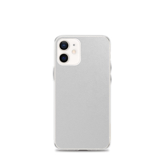 White Leather iPhone Clear Thin Case CREATIVETECH