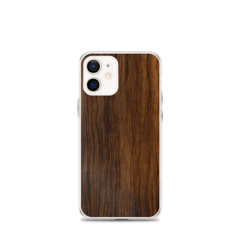 Load image into Gallery viewer, Dark Brown Wood iPhone Clear Thin Case CREATIVETECH
