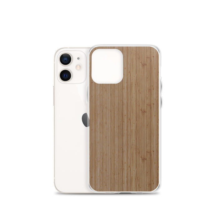 Bamboo Brown Wood iPhone Clear Thin Case CREATIVETECH