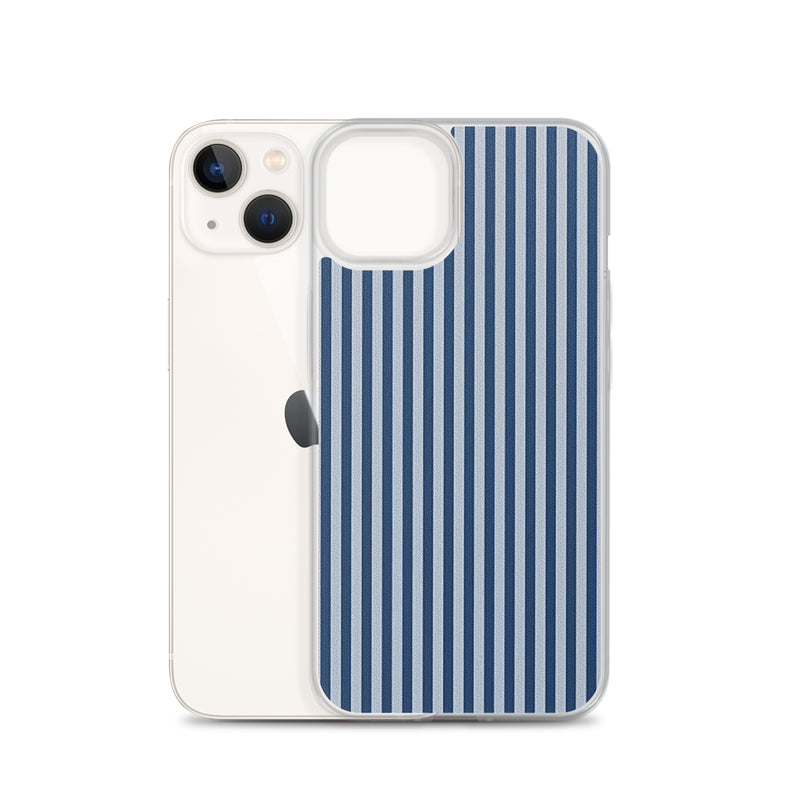 Load image into Gallery viewer, Marine Blue Ribbed iPhone Clear Thin Case CREATIVETECH
