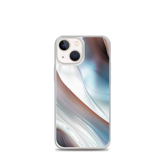 Pearl Blue iPhone Clear Thin Case CREATIVETECH