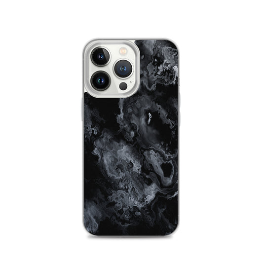 Black Marble Stone iPhone Clear Thin Case CREATIVETECH