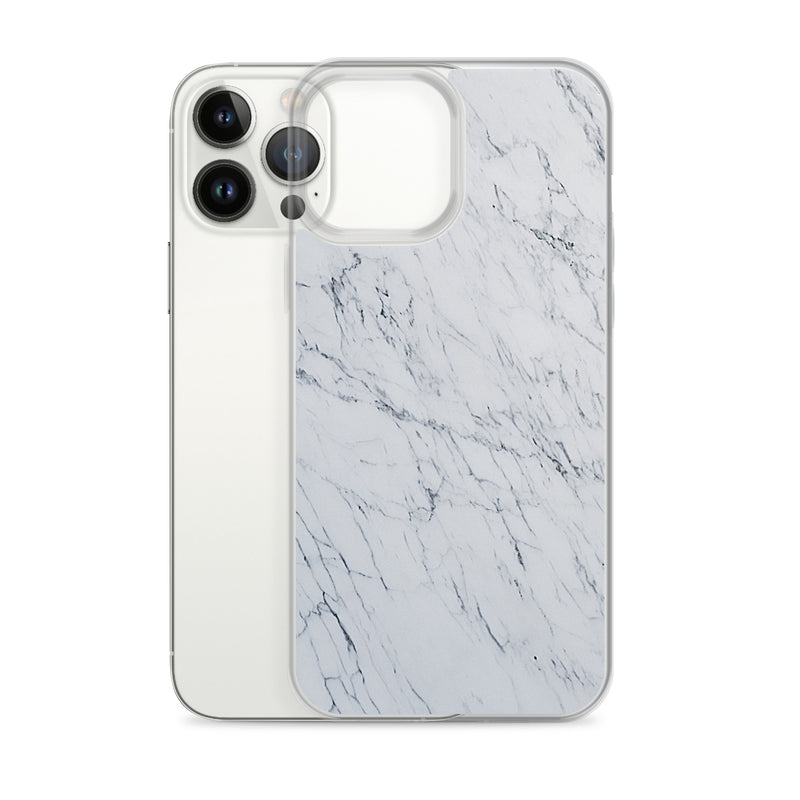 Load image into Gallery viewer, White Marble Stone iPhone Clear Thin Case CREATIVETECH

