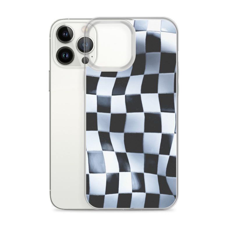 Load image into Gallery viewer, Chess Board Black White iPhone Clear Thin Case CREATIVETECH
