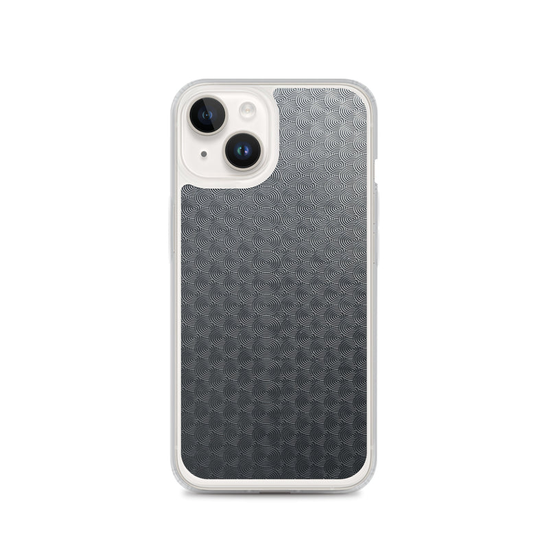 Load image into Gallery viewer, Dark Grey Carved Metal iPhone Clear Thin Case CREATIVETECH
