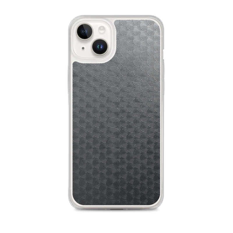 Load image into Gallery viewer, Dark Grey Carved Metal iPhone Clear Thin Case CREATIVETECH
