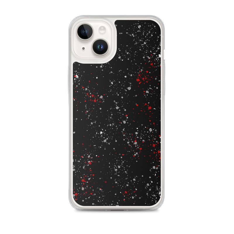 Load image into Gallery viewer, Painted Black White Red iPhone Clear Thin Case CREATIVETECH

