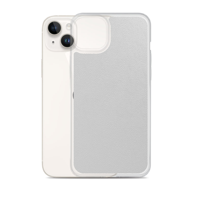 Load image into Gallery viewer, White Leather iPhone Clear Thin Case CREATIVETECH
