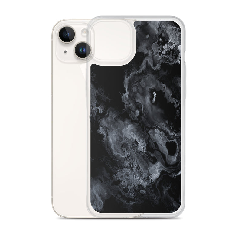 Load image into Gallery viewer, Black Marble Stone iPhone Clear Thin Case CREATIVETECH
